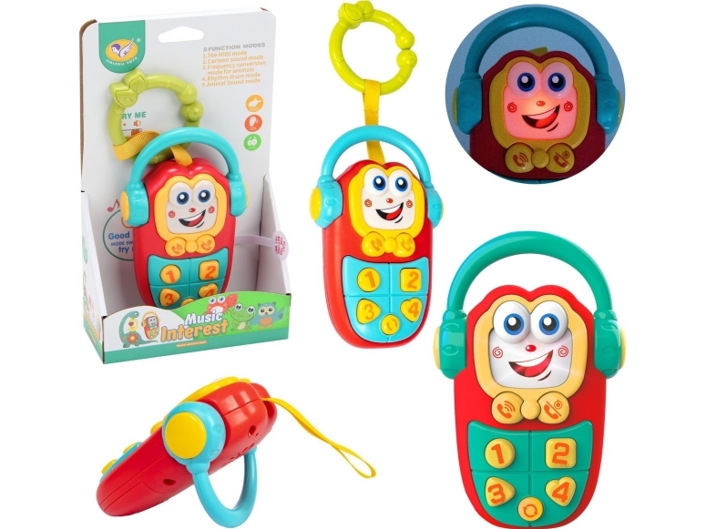 Trifox telefon musiklegetøj på batterier, 1 stk