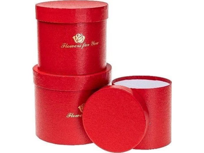 Blomlåda 3st röd ROZETTE | Skola & Hobby - Festdekorera - Presentinslagning | GameStuff