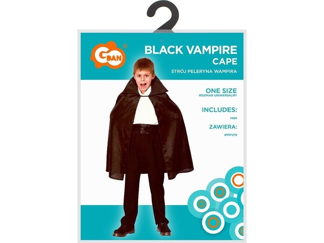 Vampyr kappe kostume universal størrelse