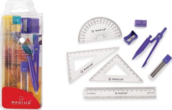 Geometry set I-pack 8el | Skrivredskap - Skrivtillbehör - Linjaler & målare | GameStuff