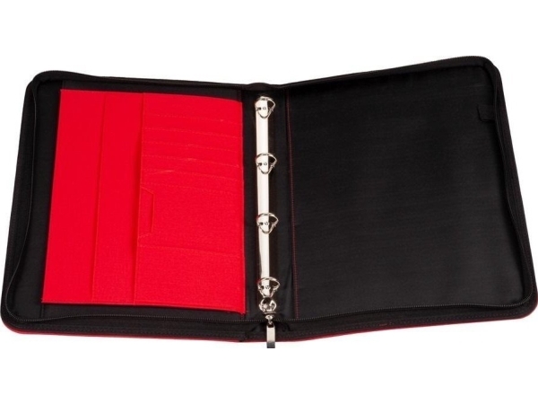 A4 609 vetoketjullinen kansio punainen