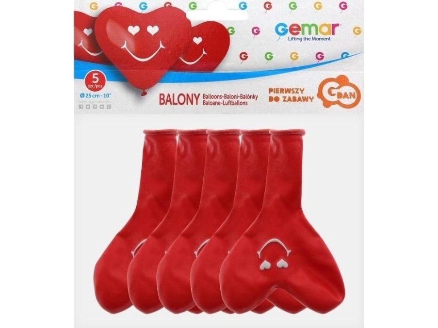 Premium Smiling Hearts Balloons 5Pcs