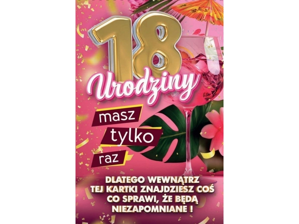 Fødselsdagskort med flasketopp 18