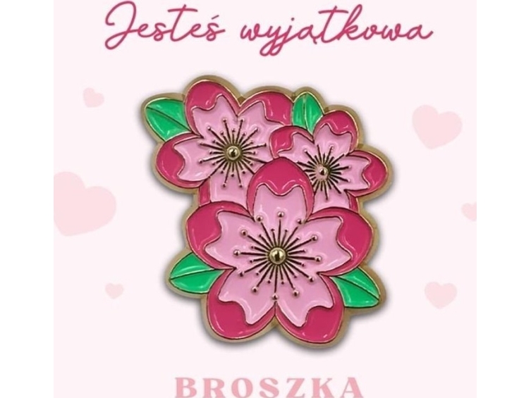 Rosa Orchidee Blumenbrosche