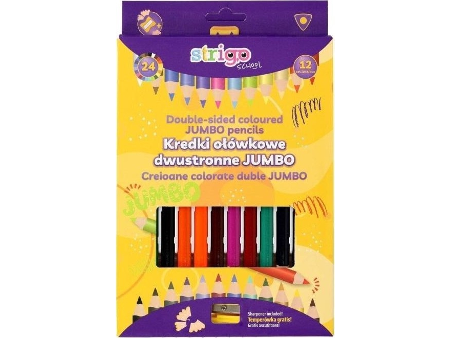 Jumbo Trekantede Blyanter 12 Stk Strigo