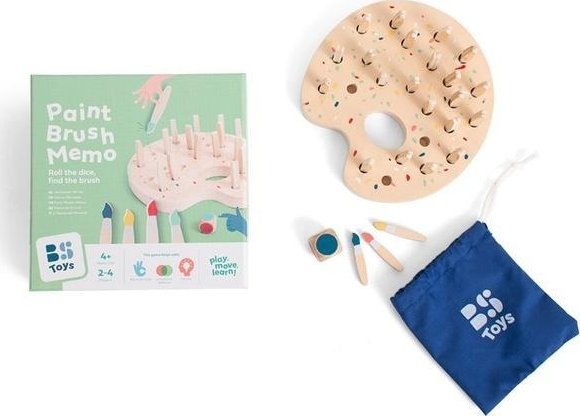 Träminnesspel/memory med färgglada penslar | Leksaker - Spel - Memory spel | GameStuff