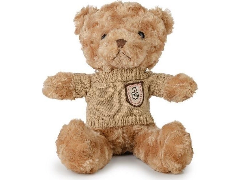 Shaggy Bjørn 22 Cm I Trøje Beige