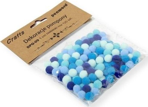 Dekorationer pompoms 1cm mix blå 120st | Skola & Hobby - Konsthantverk - Tyger och garn | GameStuff