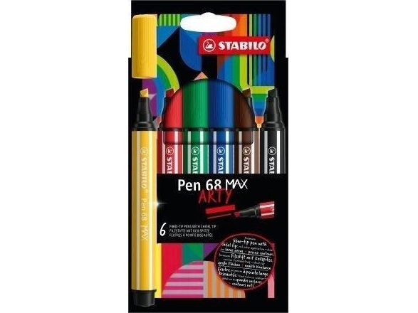 Stabilo Arty Pen 68 MAX 6stk | Skrivredskap - Fiberpennor & Fineliner - Fineliner | GameStuff
