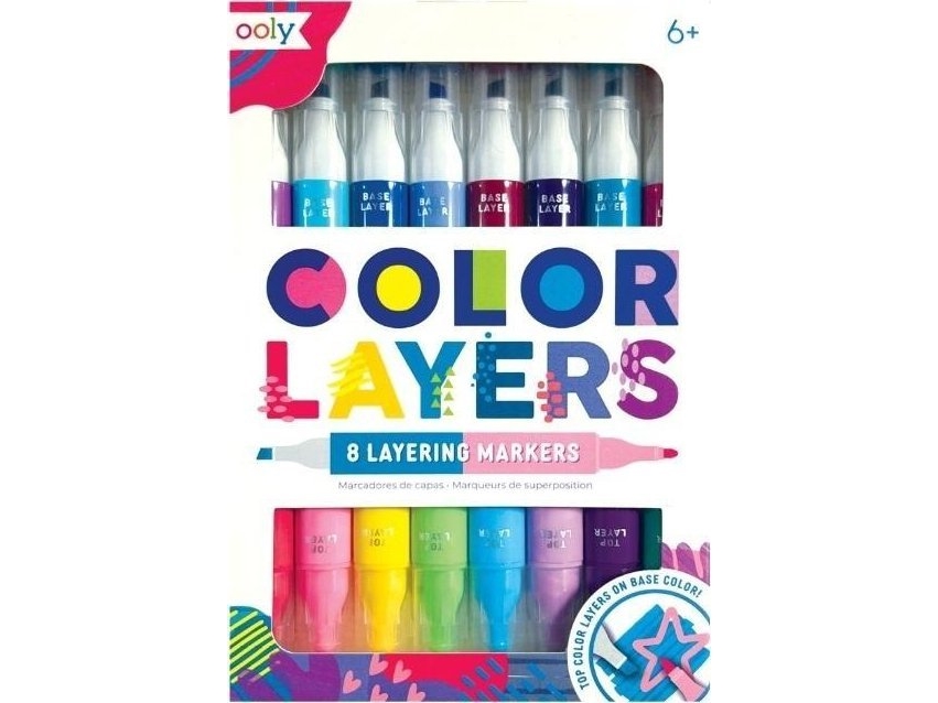 Flamastry dwustronne Color Layers 8szt