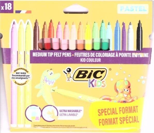 Kids Couleur Pastellstifte 18 Farben Bic