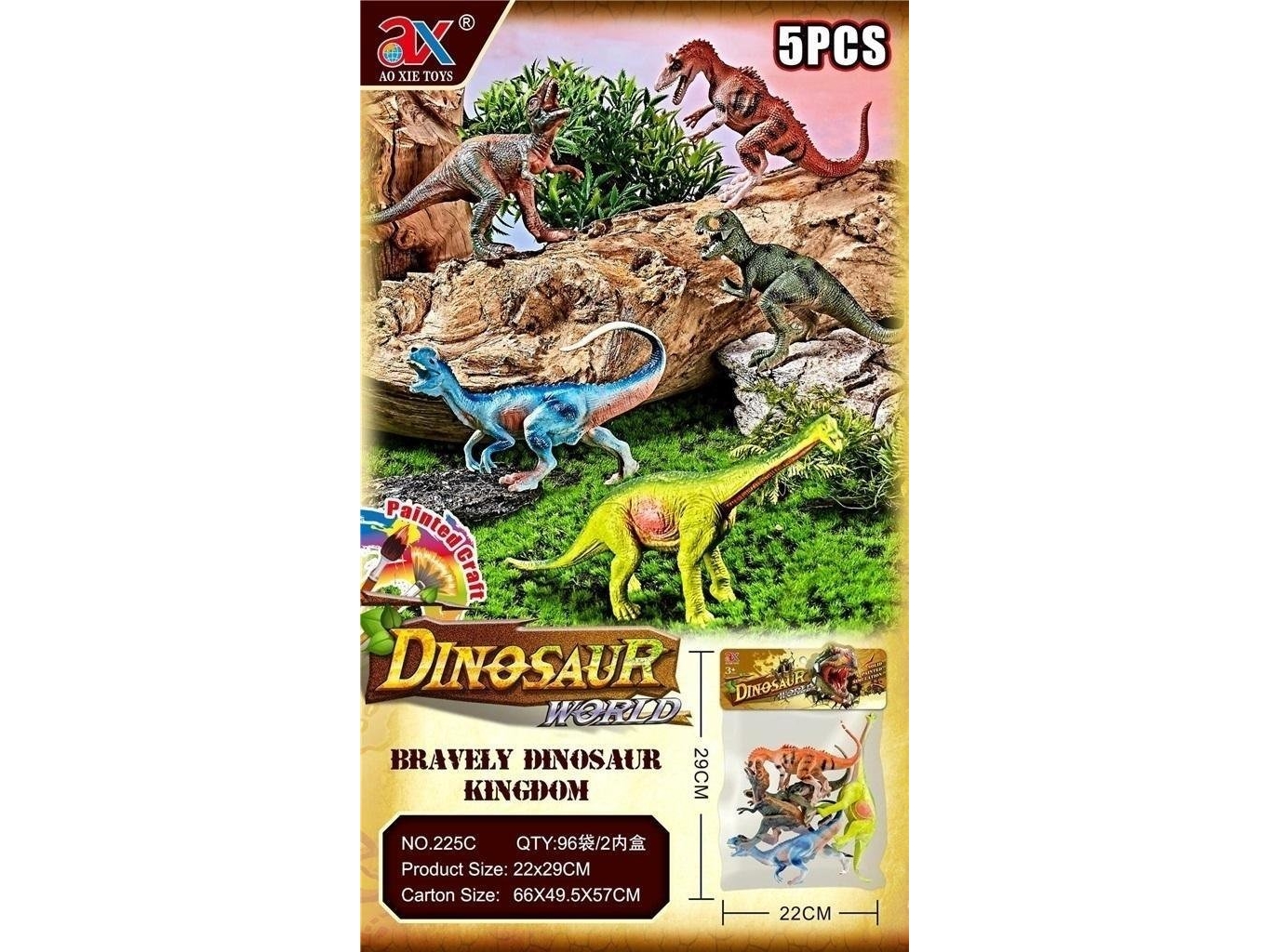 Dinosaurier In Einer Tüte Groß 5 Stück