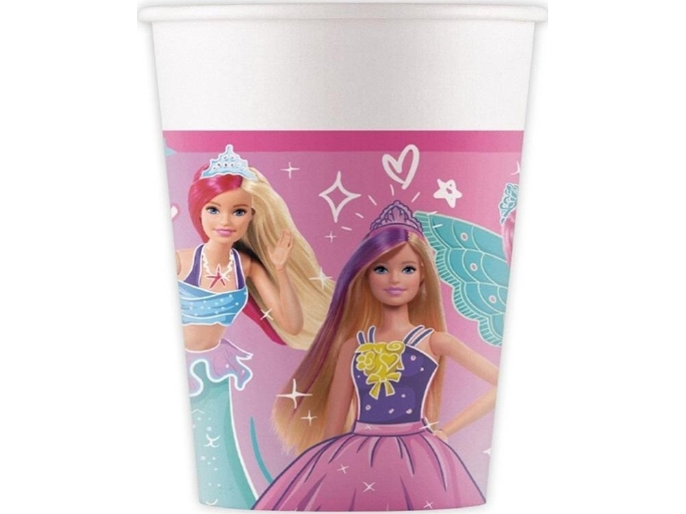 Barbie paper cups 200ml 8pcs | Andra leksaksmärken - Barbie | GameStuff