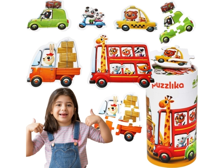 Cubika Car Puzzle 20 Elements Five Pictures Vehicles Puzzle