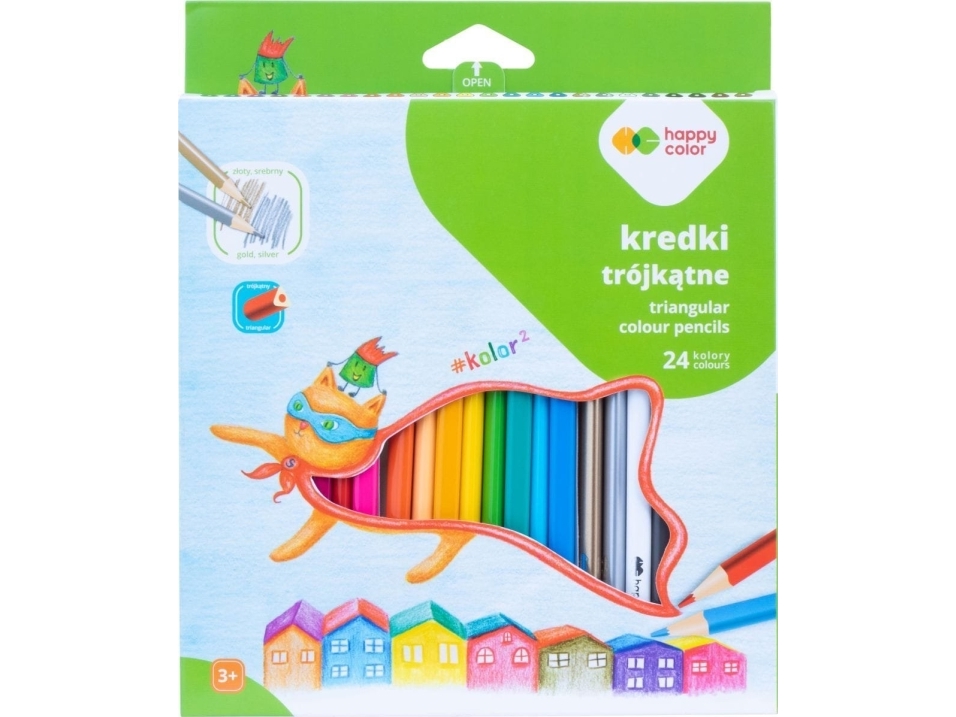 Dreieckige Schulbleistifte Aus Holz 24 Farben Color2