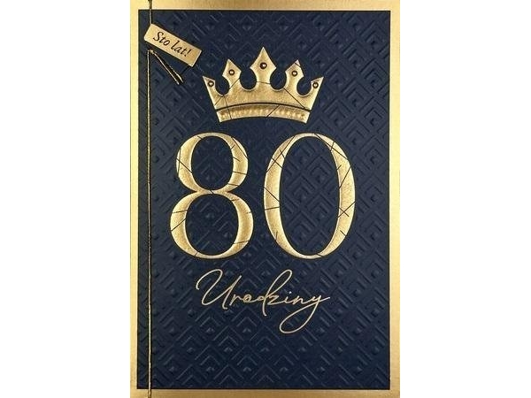 B6 Geburtstagskarte 80