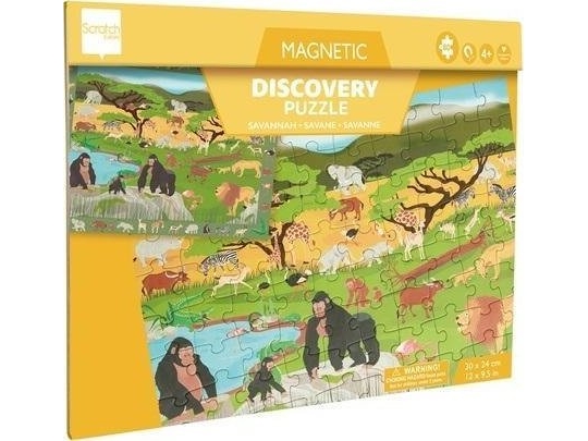 Magnetisches Puzzle Und 2-In-1-Spiel Sawanna