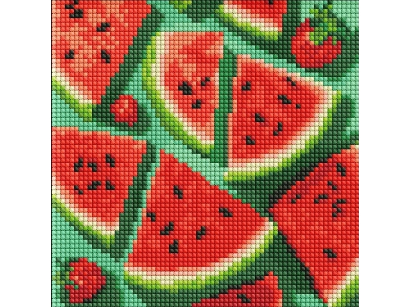 Diamond Frameless Mosaic - Appetizing Watermelon