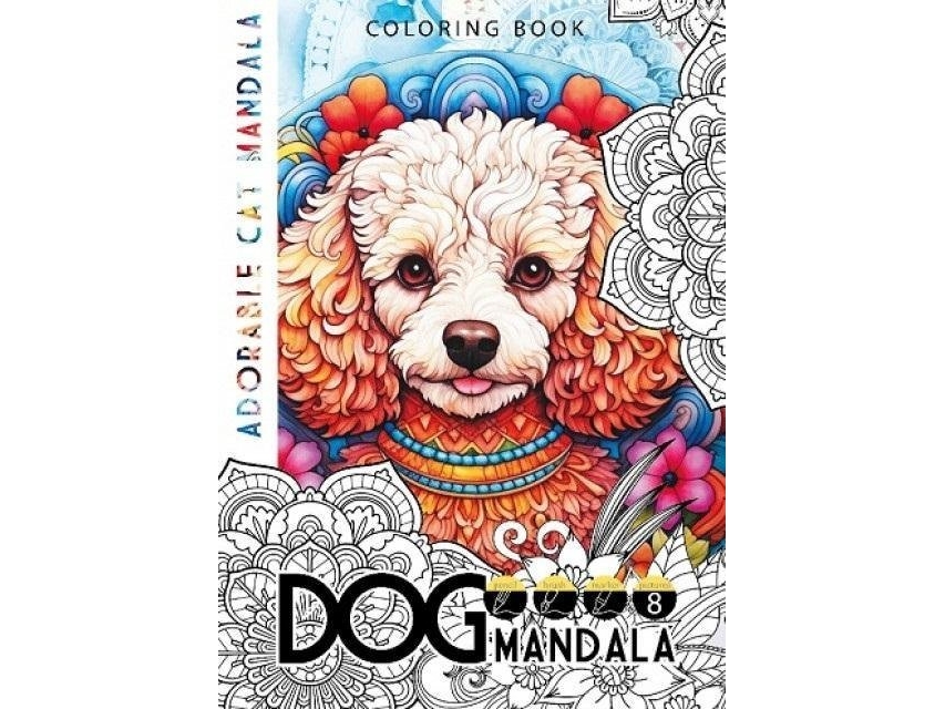 Malbuch A4 8 Bilder Hund Mandala Hunde