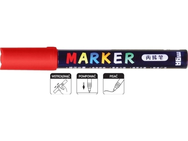 Acrylmarker 1-2Mm Rot (6 Stück) M&Ampg