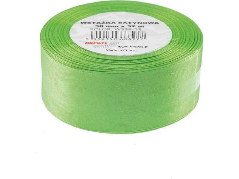 Satinbånd grøn - 38 mm x 32 m