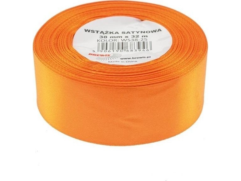 BREWIS satinbånd orange 38 mm x 32 m