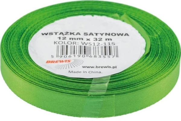 BREWIS satinbånd grøn 12 mm x 32 m