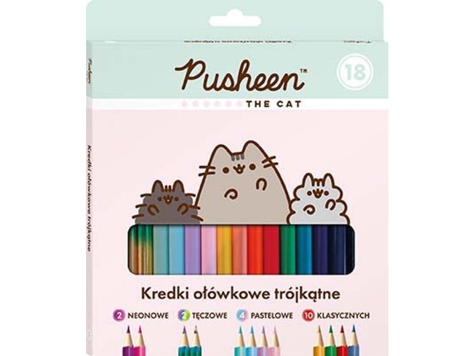 Dreieckige Bleistifte 18 Farben Pusheen Majewski