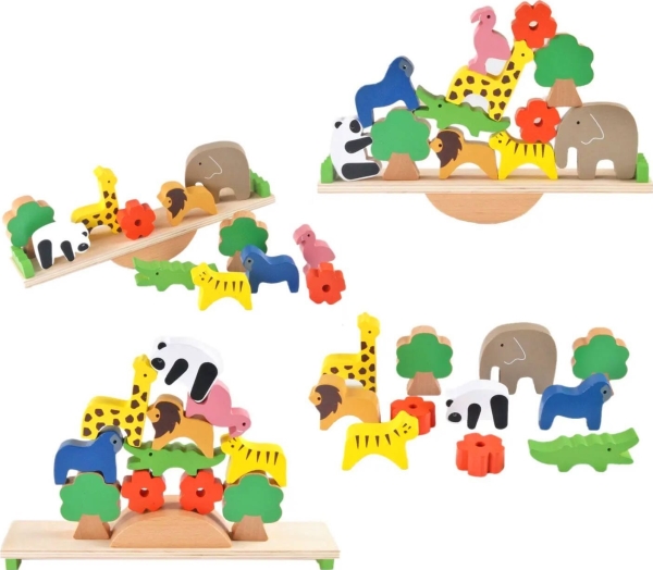 Trifox trärivnings-/balanslek 13 delar | Leksaker - För dom minsta - Skallror | GameStuff