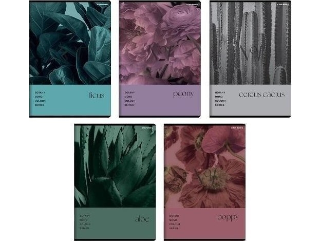 Botany Notebook A5/96K Checkered (5Pcs) Top2000