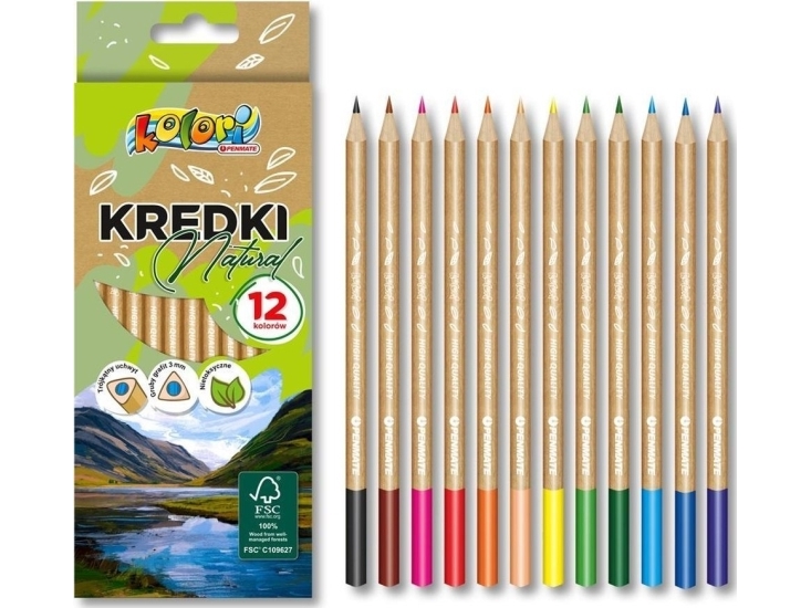 Kolori Bleistift Buntstifte 12 Farben Natürlich Penmate