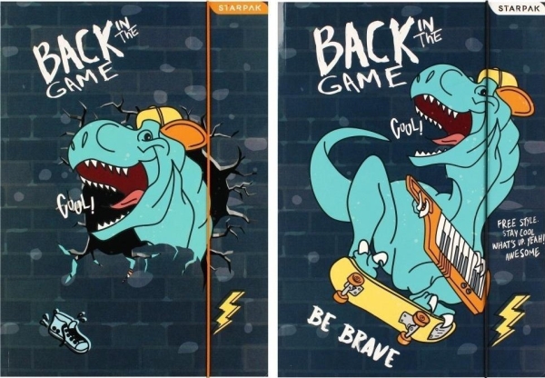A4 Skate Dino Radiergummi-Mappe