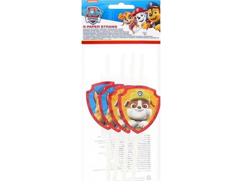 Paw Patrol Papierstrohhalme