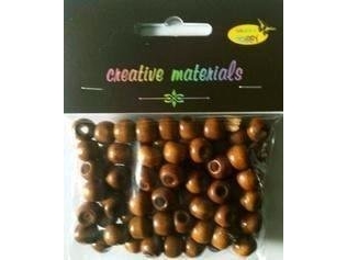 Bruna träpärlor ca 26 g ca 150 st | Skola & Hobby - Konsthantverk - Trävaror | GameStuff