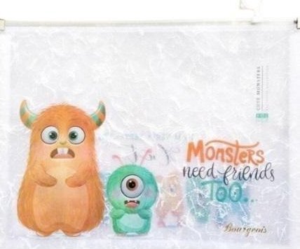 A4+-Ordner Mit Plastikreißverschluss Monsters P0149