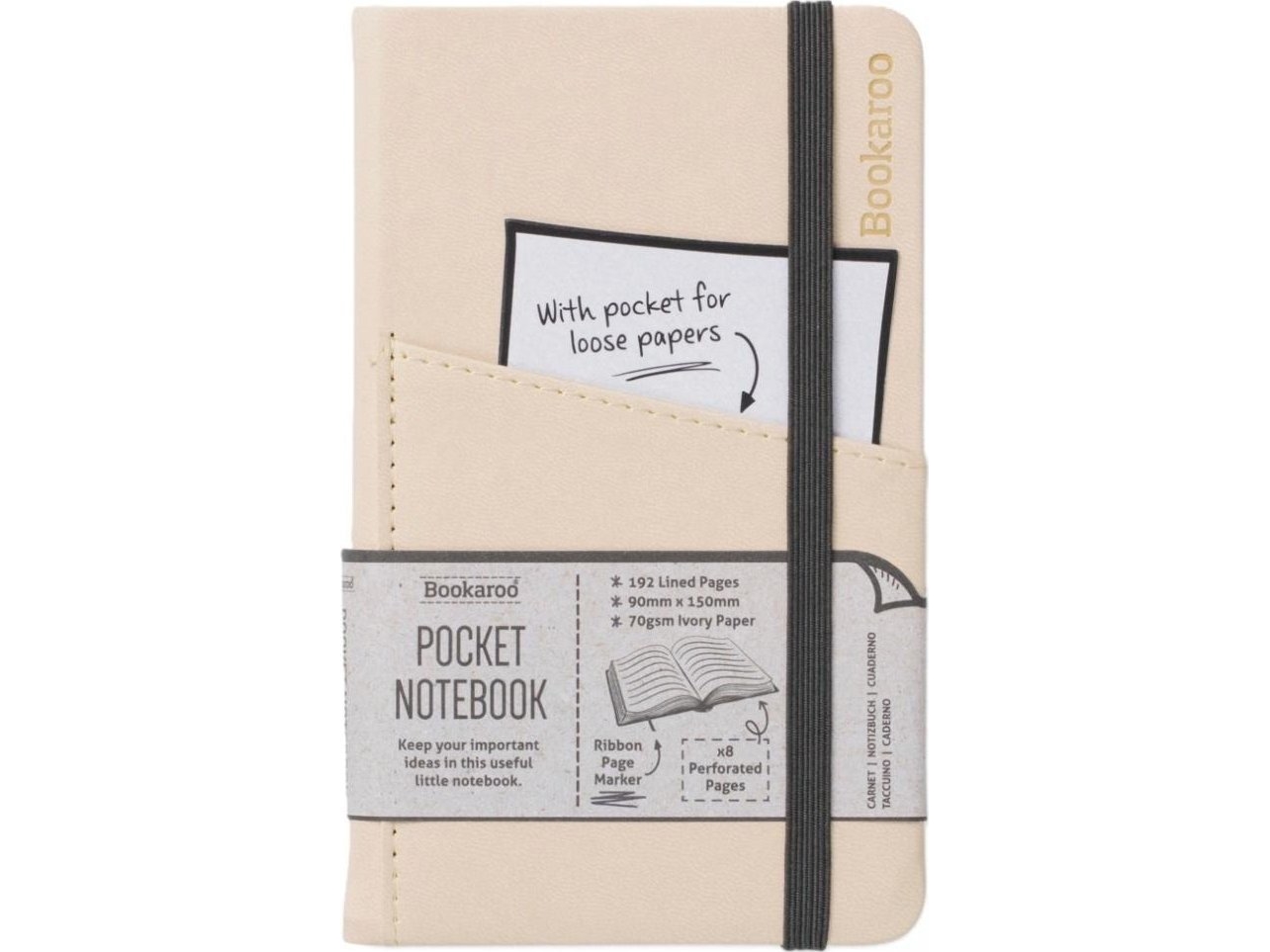 Bookaroo Notatnik Journal Pocket A6 - Cremeowy