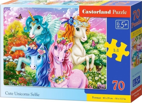Puzzle 70 Cute Unicorns Selfie Castor