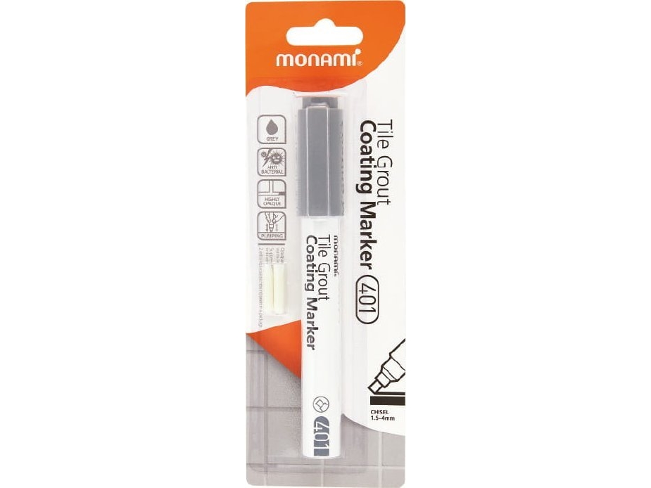 Monami fugemarker/tile grout coating 401 grå + udskiftelige spidser