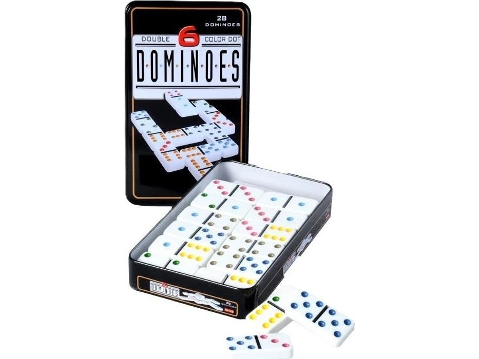 Domino Double 6 i metallboks