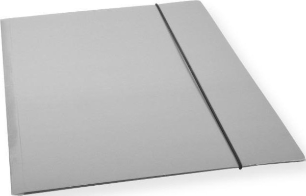 A4-mappe med elastik, lakeret grå 300 gsm (10 stk.)
