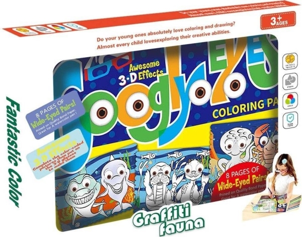 3D-Malbuch + Marker 8 Stk