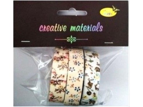 Fabric tapes flowers 3pcs