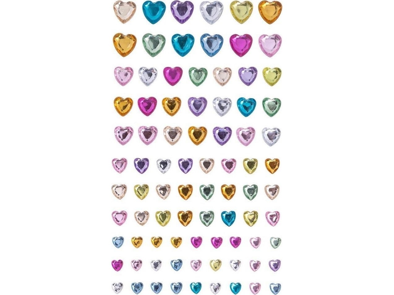 Selbstklebende Kristalle Herzen 84Pcs Mix