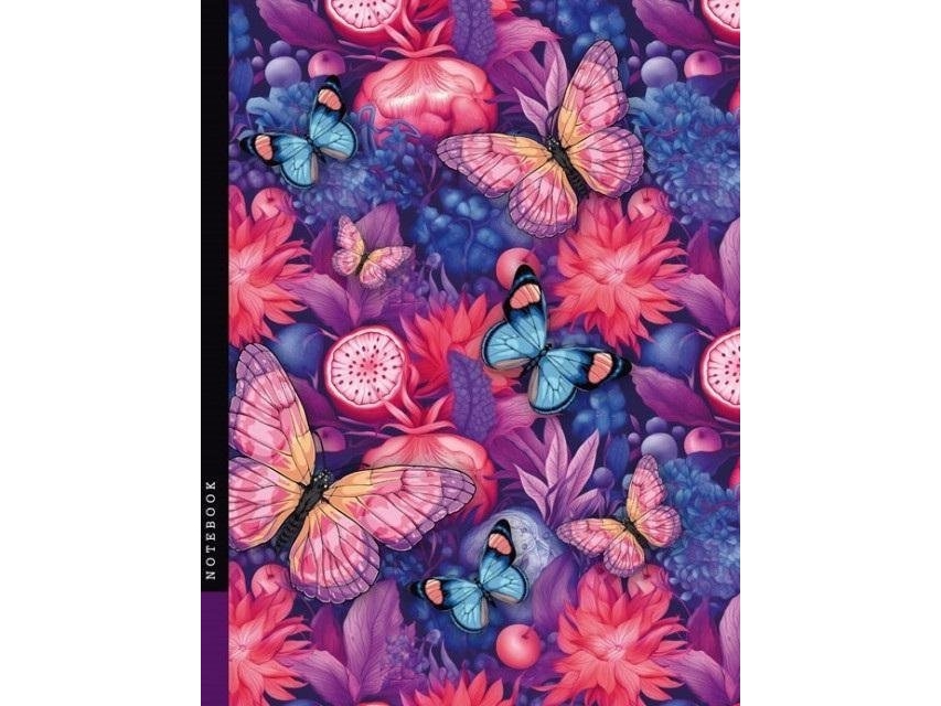 Notesbog 128X165/48K Linjer “Butterflies” Fresh |