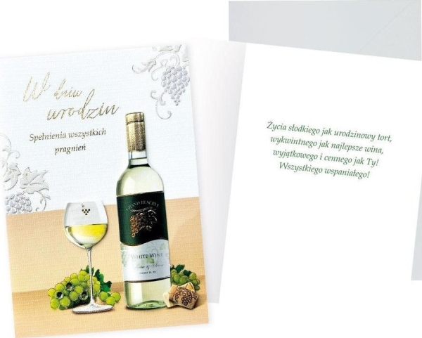B6 Geburtstagskarte (Wein)