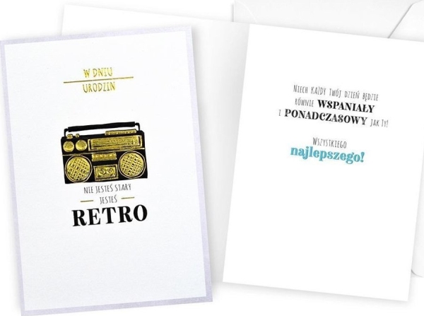 Kort Karnet B6 – retro fødselsdag