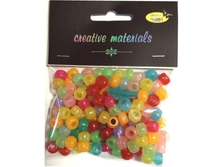 Aliga glødende perler i mørke 6 mm 39 g 150 stk MIX
