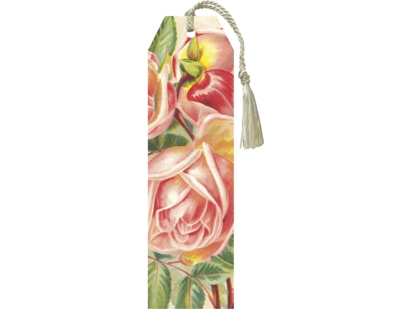 Lesezeichen 130 Mit Band Rosa Rosen