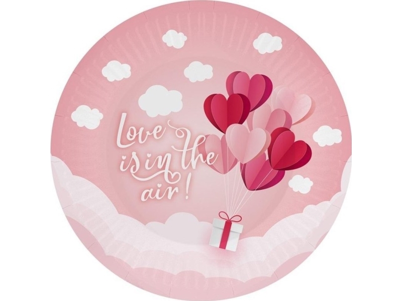 GoDan engangstallerkener Love 18 cm, 6 stk.