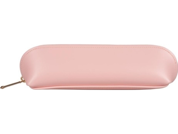 Rosa pennal med glidelås